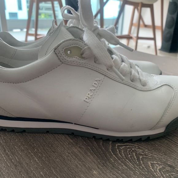 Prada Men's White Sneakers - Picture 2 of 8